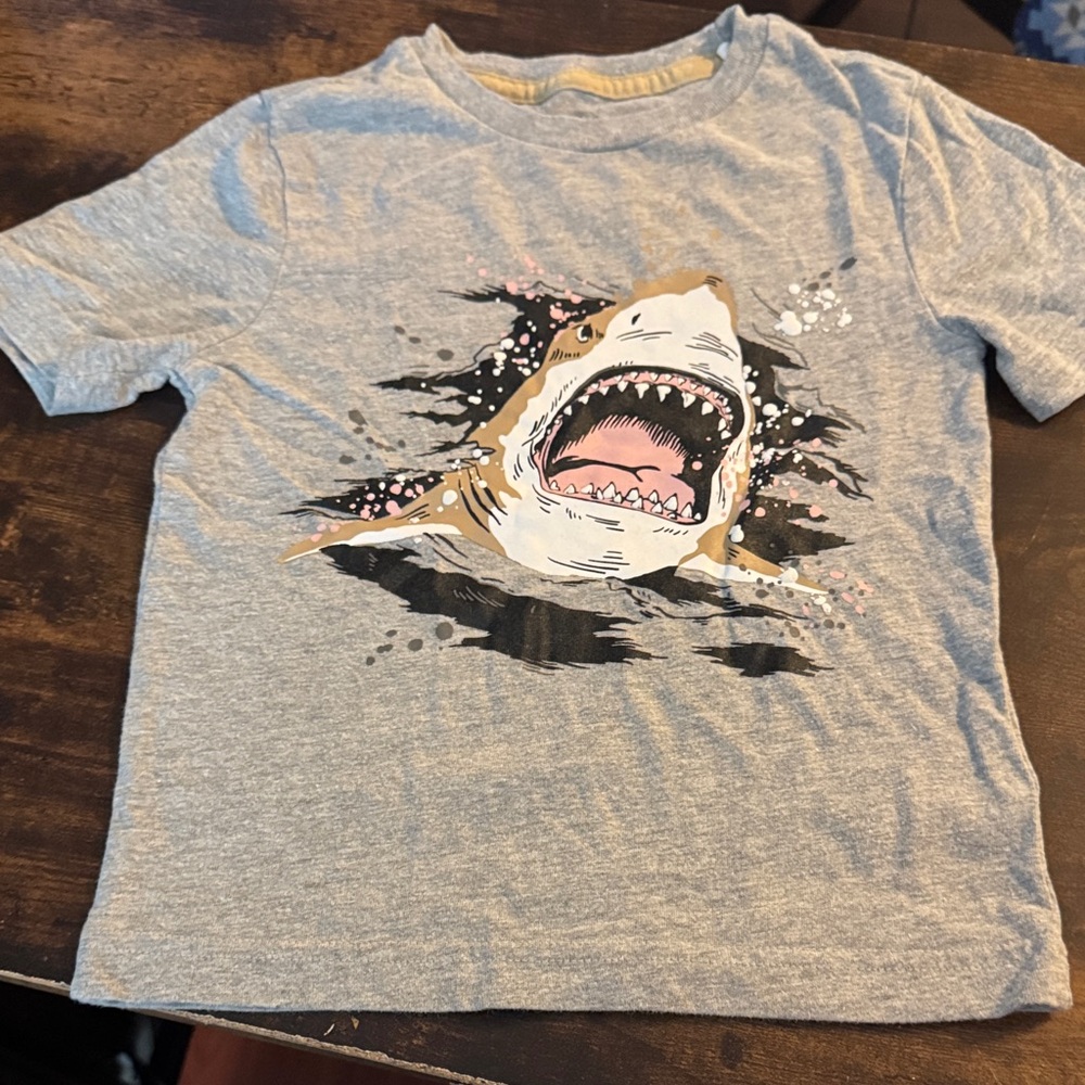 Tommy Bahama Kids Gray Shark Graphic Tee